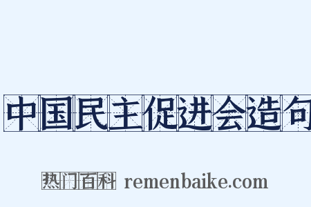 中国民主促进会造句是什么意思的图片